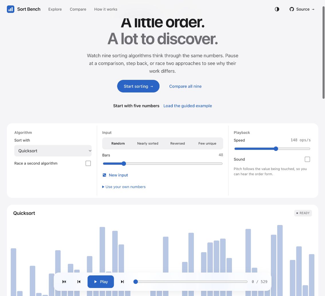 Sort Bench project preview